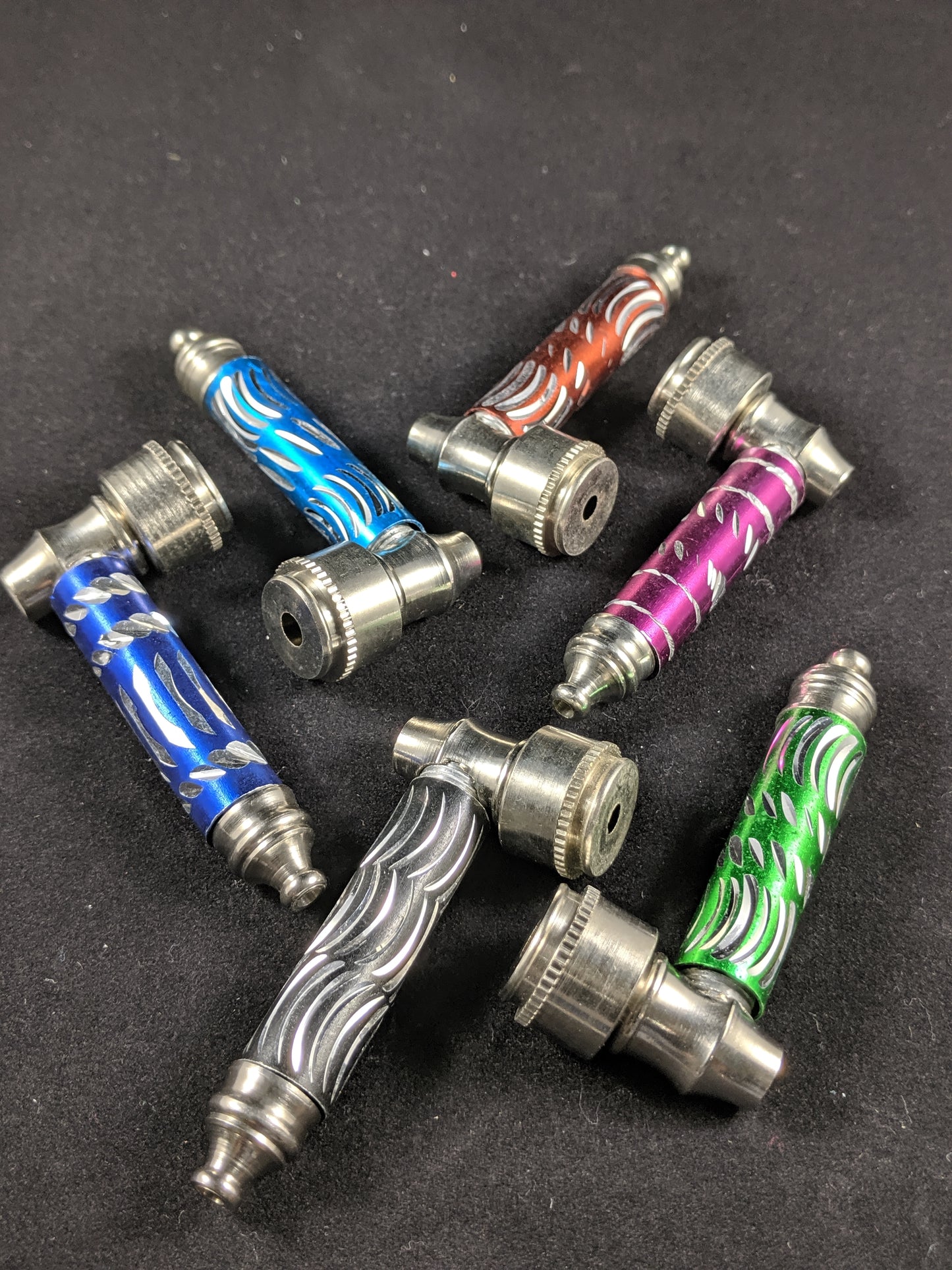 Metal/Glass Pipe Combo - 7 Piece Set 002