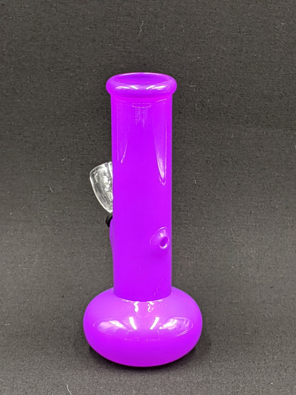 5" Glass Water Pipe Bong Gloss Round Bottom Purple