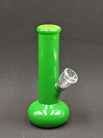 5" Glass Water Pipe Bong Gloss Round Bottom Green