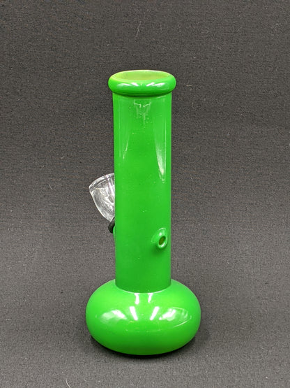 5" Glass Water Pipe Bong Gloss Round Bottom Green