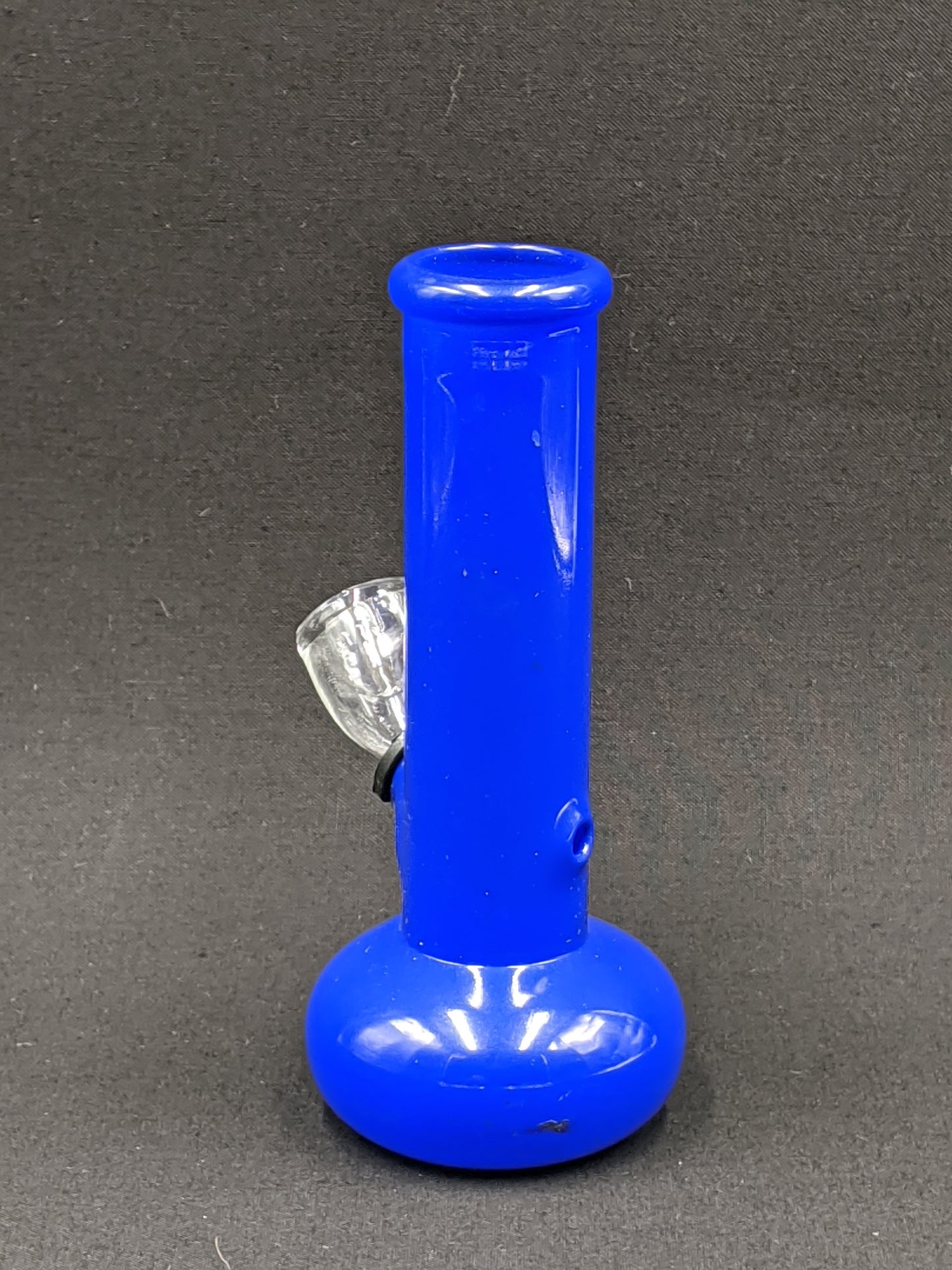 5" Glass Water Pipe Bong Gloss Round Bottom Blue