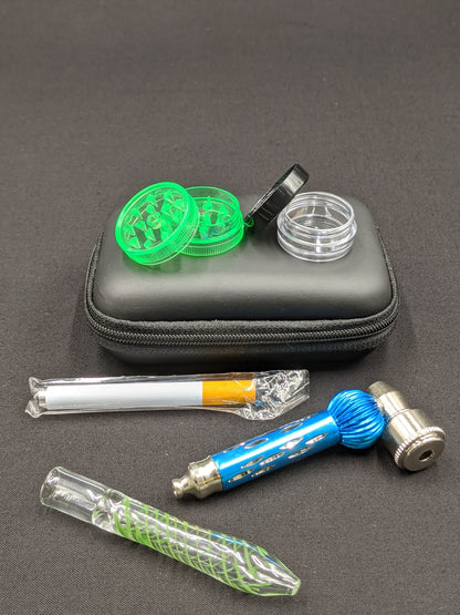 Metal/Glass Pipe Combo - 7 Piece Set 002