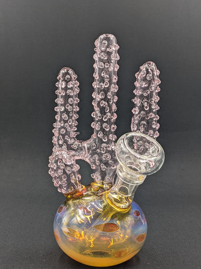 7" Glass Water Pipe Bong Cactus PK01