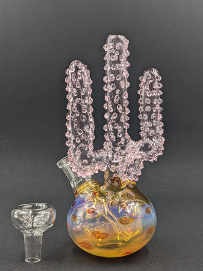 7" Glass Water Pipe Bong Cactus PK01