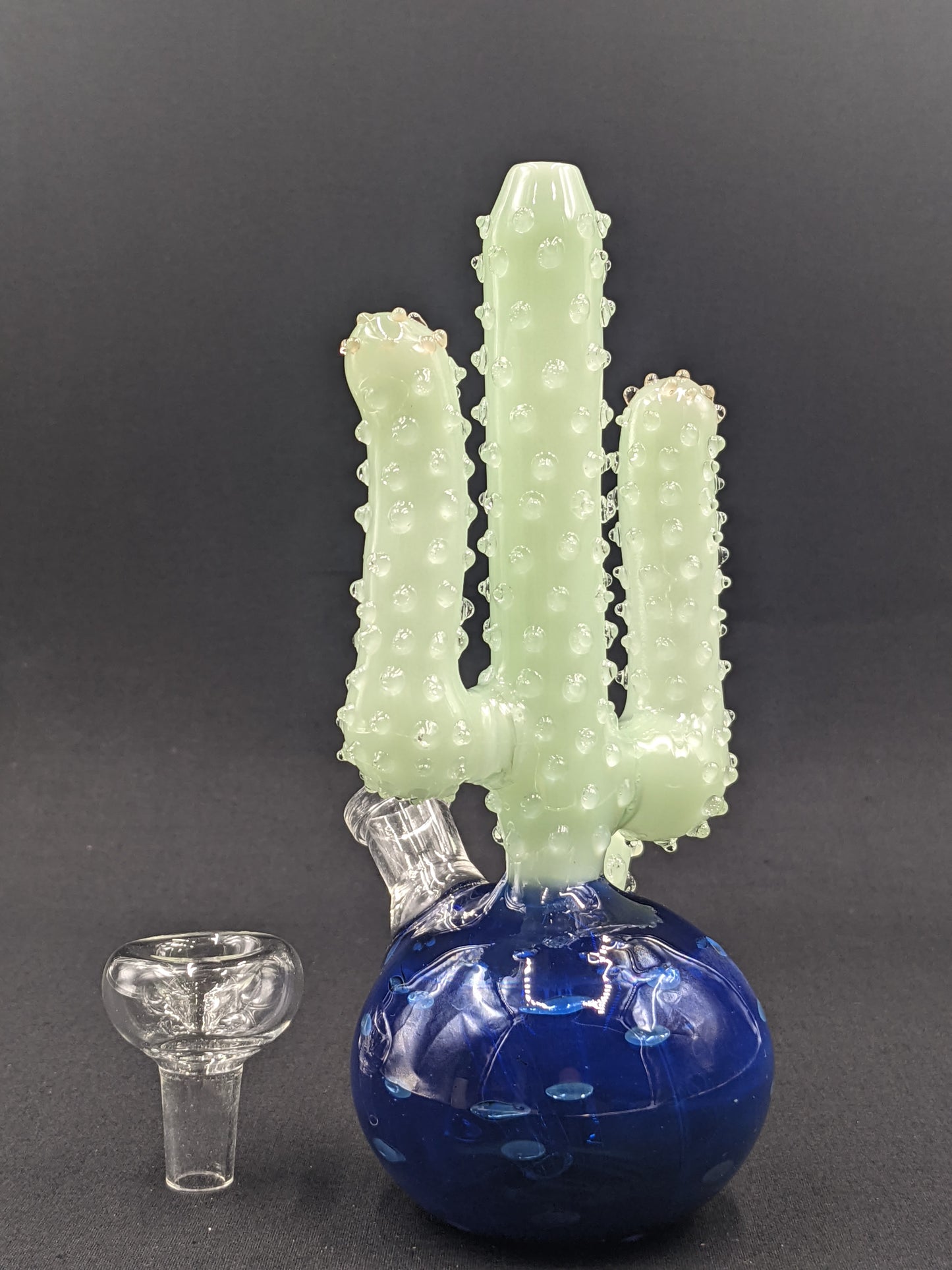 7" Glass Water Pipe Bong Cactus GR04