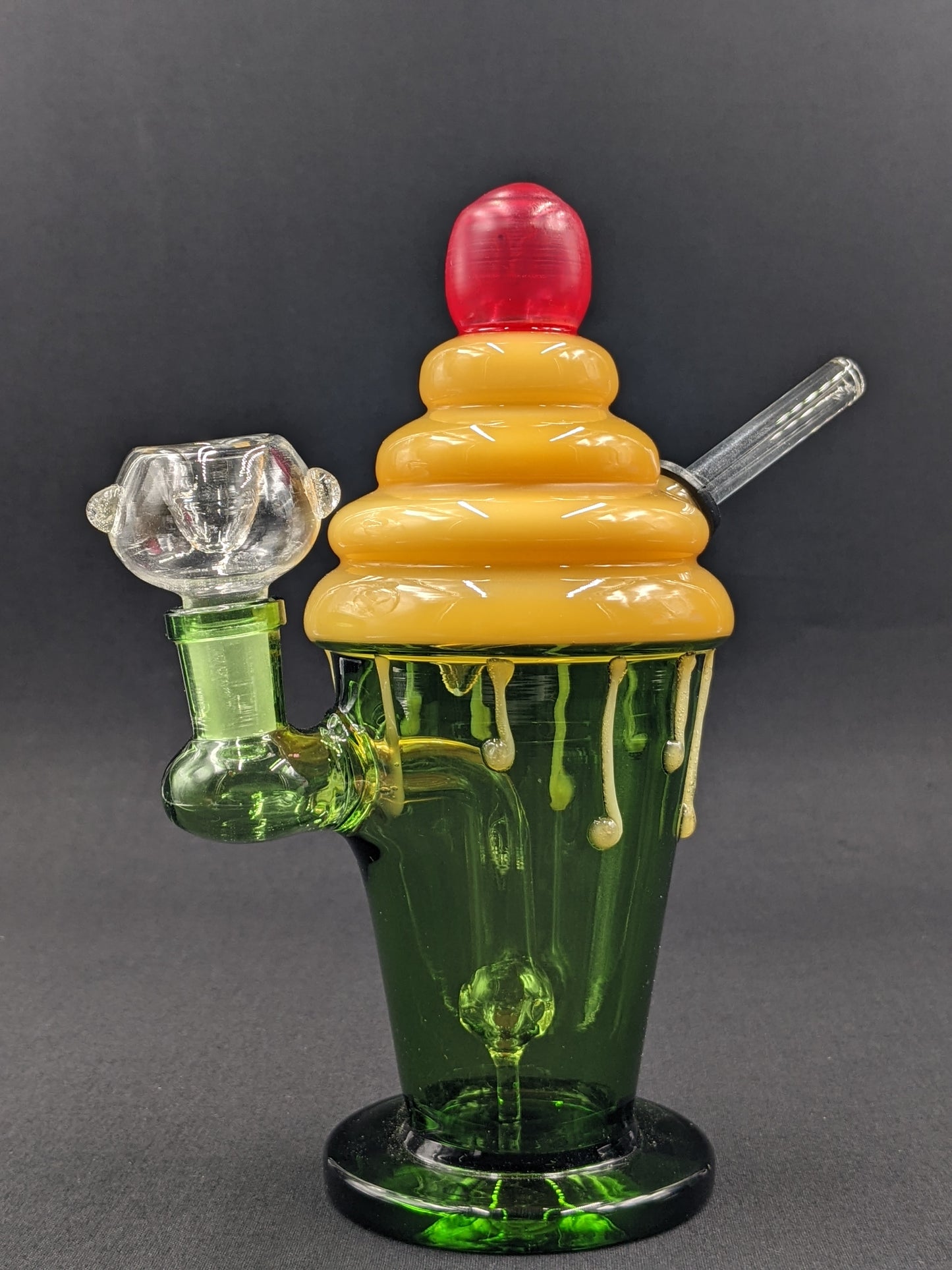 7" Glass Water Pipe Bong Ice Cream Sundae 01