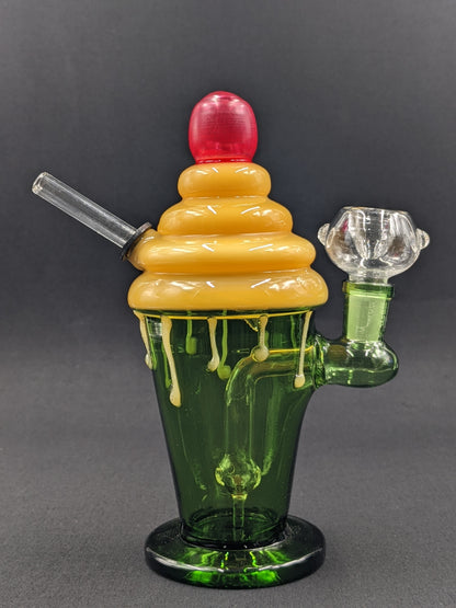 7" Glass Water Pipe Bong Ice Cream Sundae 01