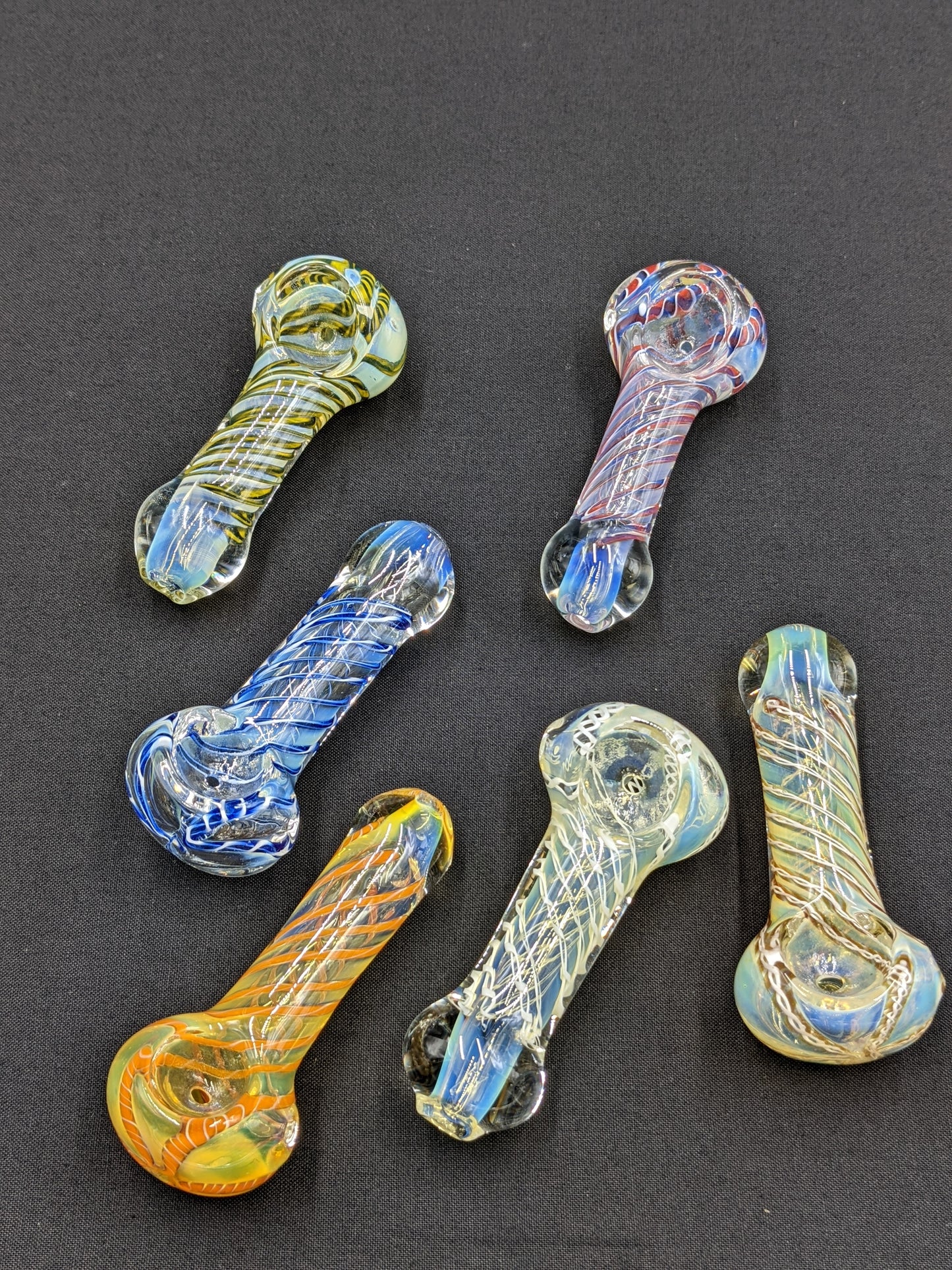 2 Pack of 3"-4" Glass Spoon Pipes