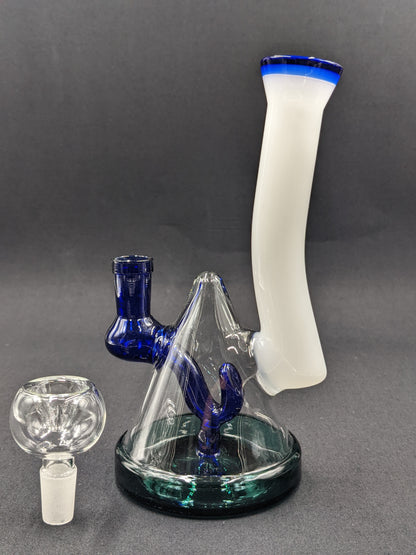 8" Glass Water Pipe Bong Pyramid 01