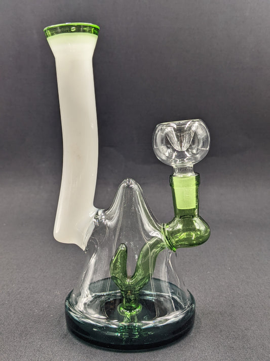 8" Glass Water Pipe Bong Pyramid 02