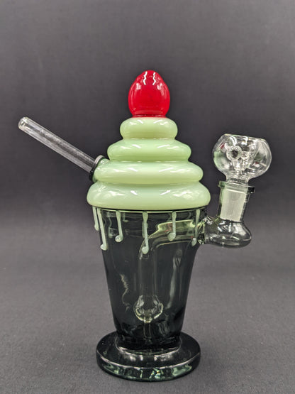 7" Glass Water Pipe Bong Ice Cream Sundae 04