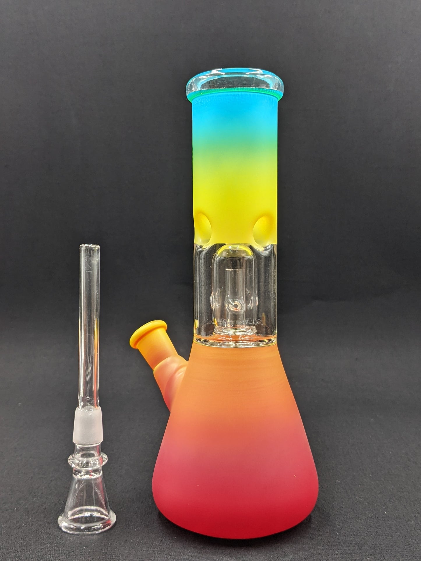 8" Glass Water Pipe Bong Leaf BL Top + 5 FREE Screens