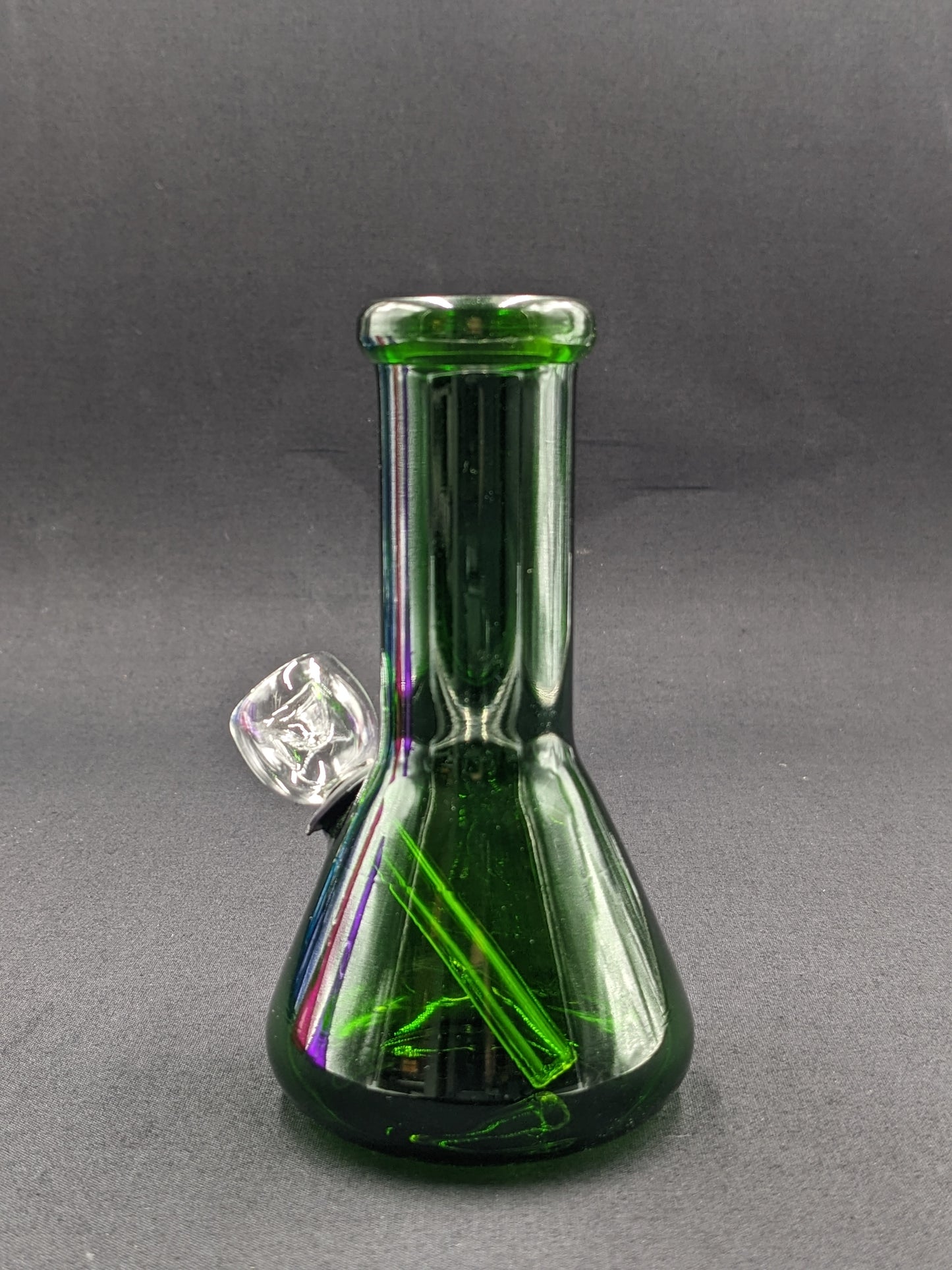 5" Glass Water Pipe Bong Green Beaker