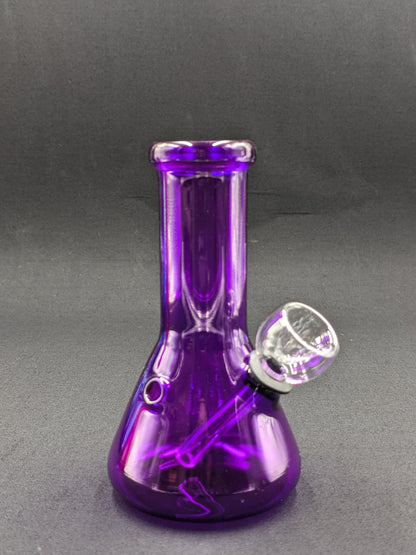5" Glass Water Pipe Bong Purple Beaker