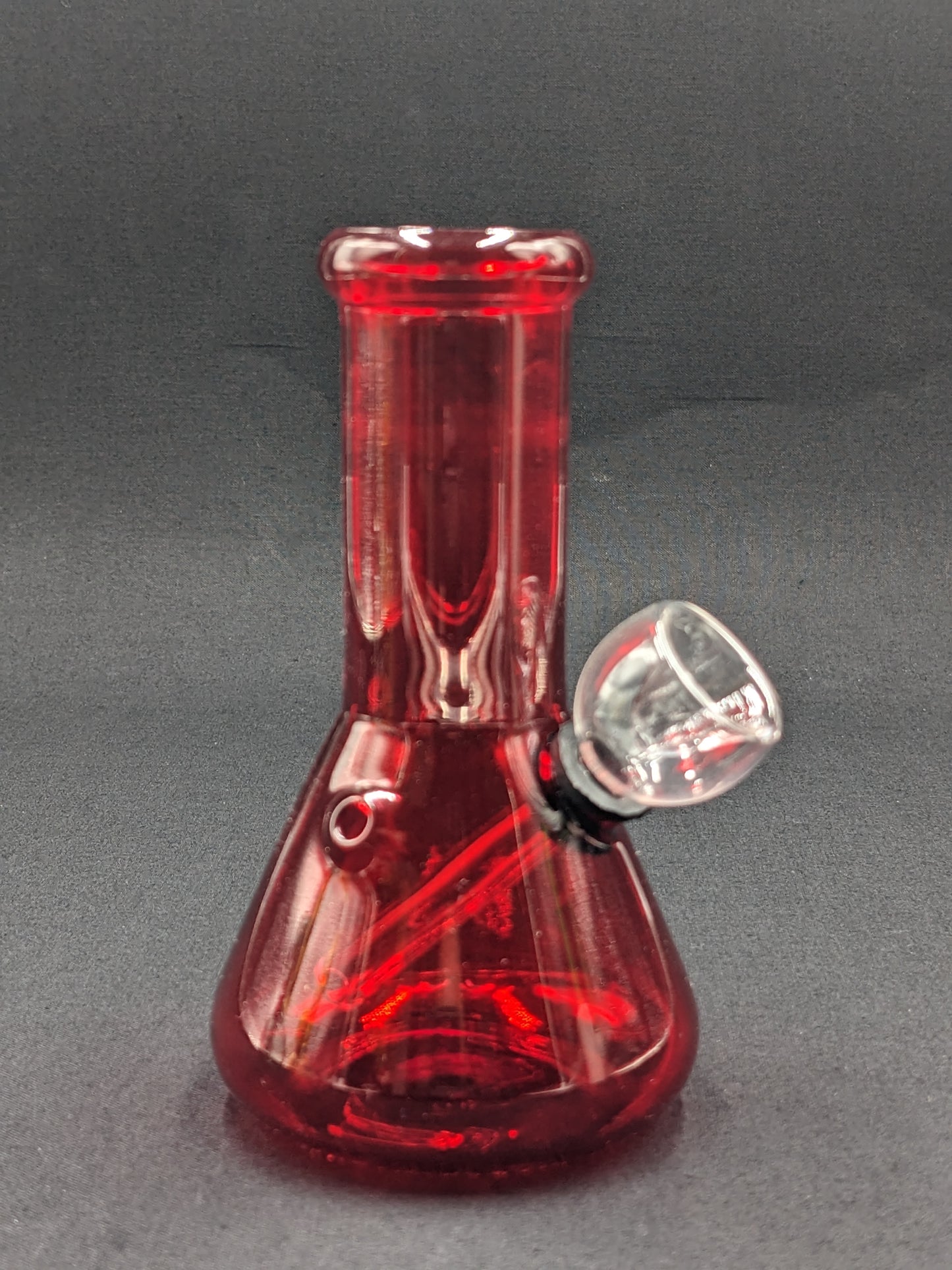 5" Glass Water Pipe Bong Red Beaker