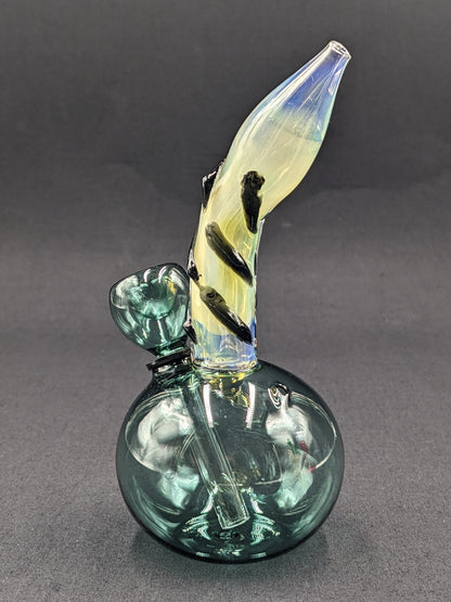 5" Glass Water Pipe Bong Round Teal