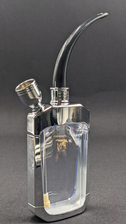 6.5" Water Pipe Bong w/ Multiple Adaptors Silver