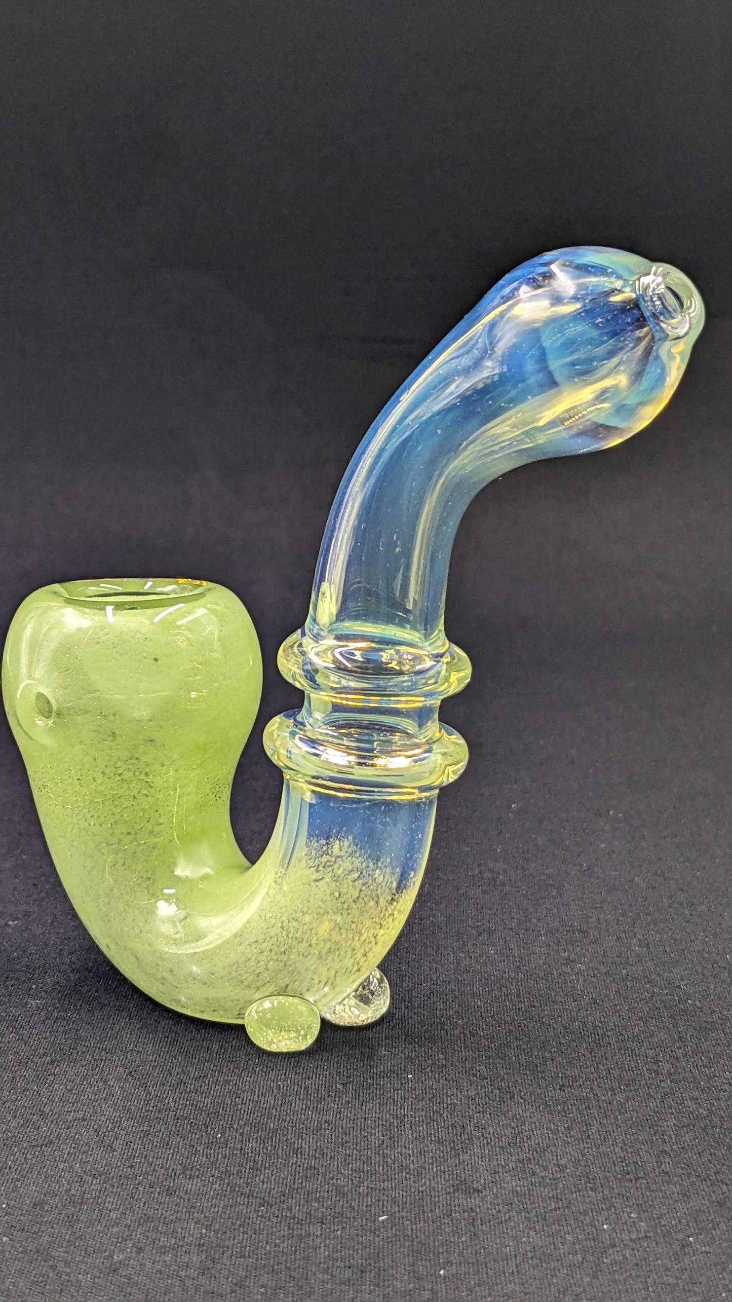 4" Glass Sherlock Pipe GR01