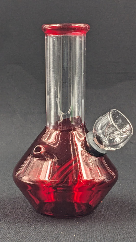 5" Glass Water Pipe Bong UFO Red