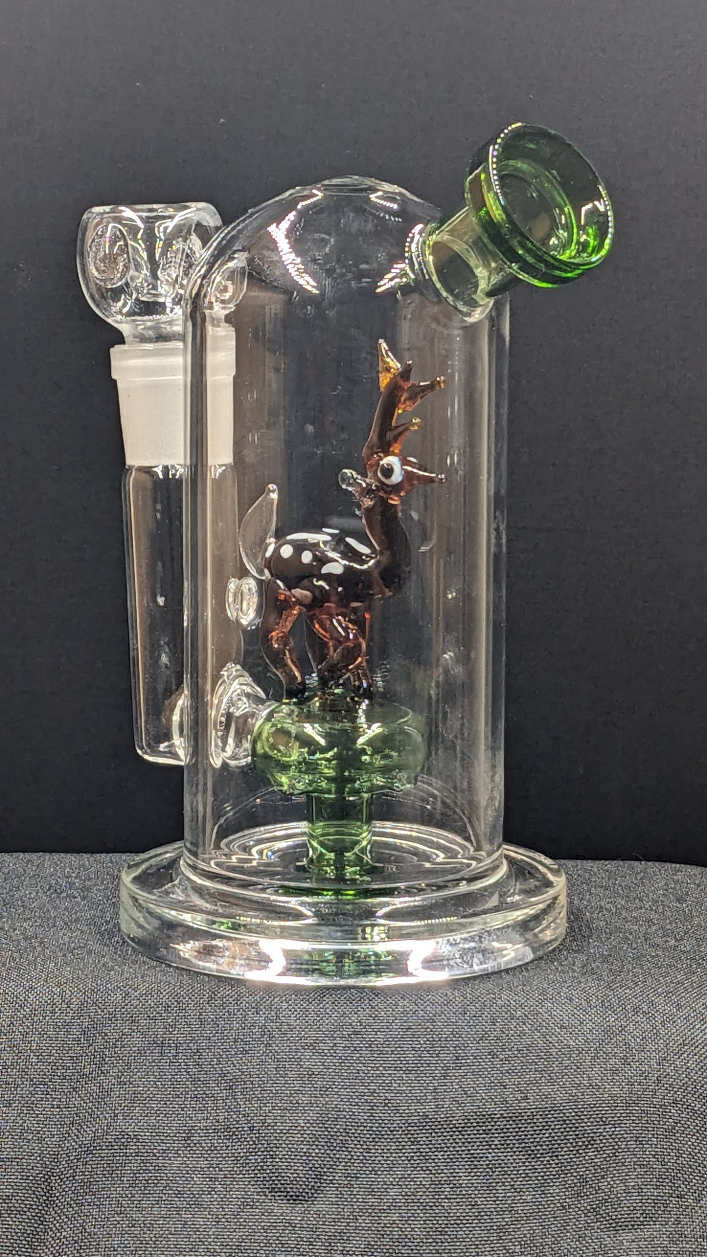 5.5" Glass Water Pipe Bong Dome Horned Creature