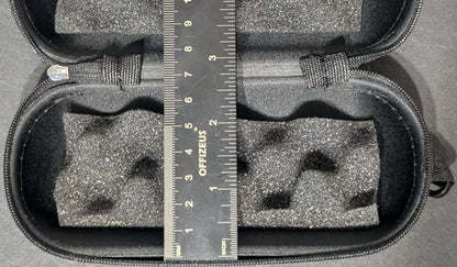 6.5" Black Medium Padded Hard Case w/ Hook Latch for Hand Pipes