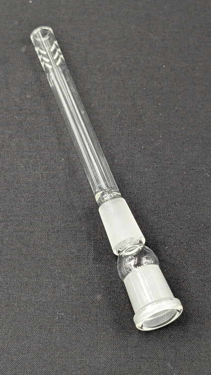 4" 6 Cut Glass Downstem 14MM Male to 14MM Female Opening