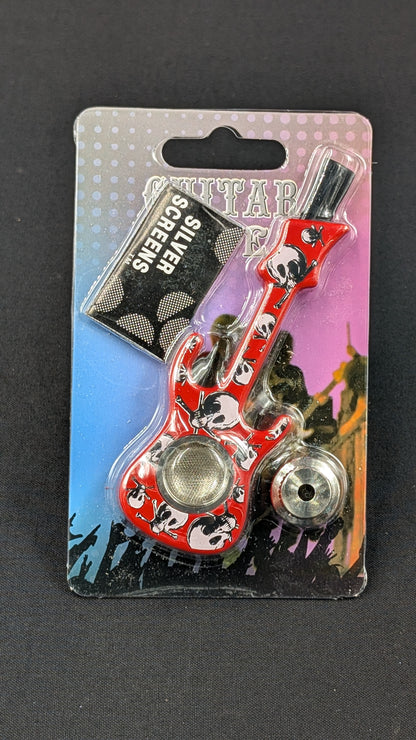 4” Metal Spoon Guitar Style Red + 5 Free Screens