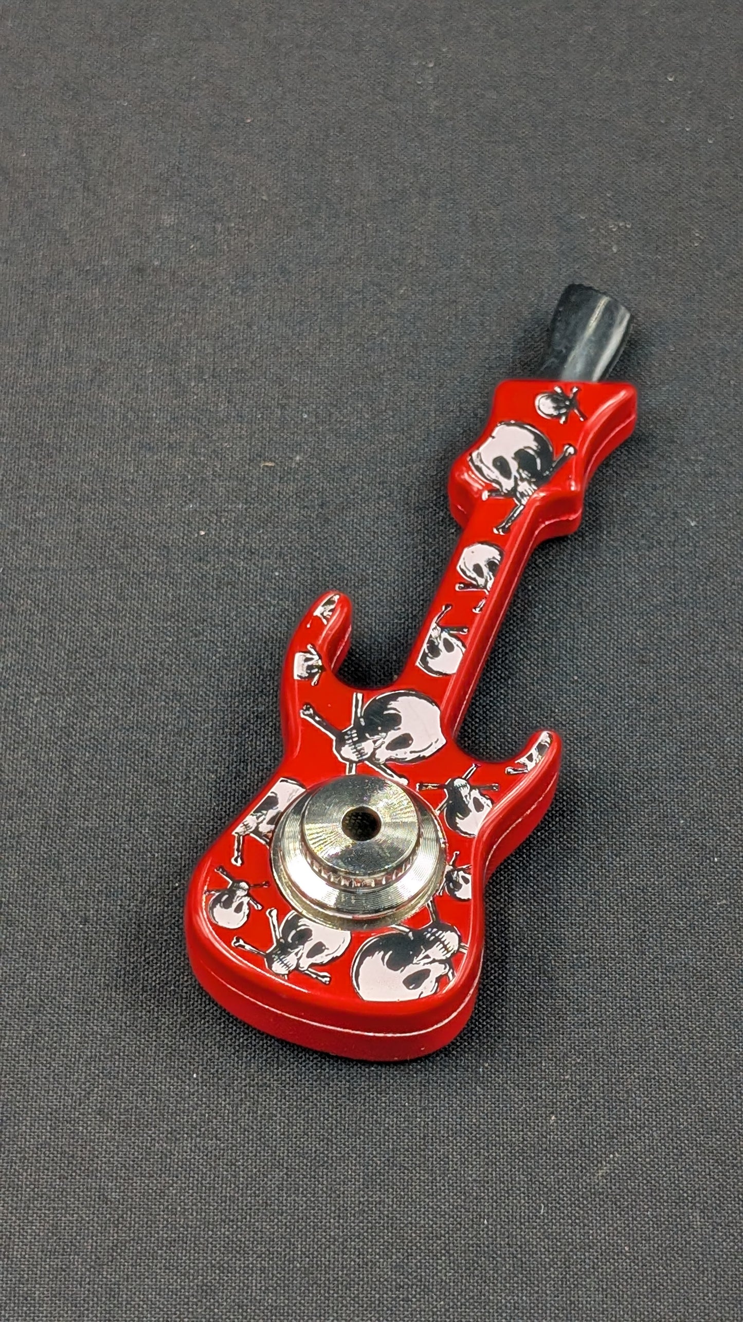 4” Metal Spoon Guitar Style Red + 5 Free Screens